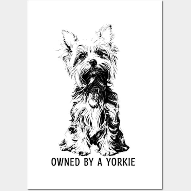 Yorkshire Terrier Lineart Wall Art by Spiffy Dogz